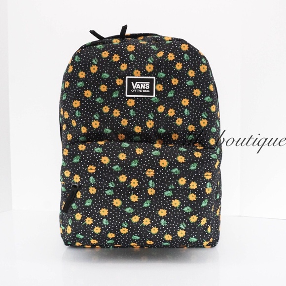 NWT Vans Realm Classic Backpack School Bag Laptop VN0A3UI7VCY Floral Black Multi